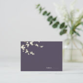 White Sakura Flowers Cherry Blossom Chic Wedding Plaatskaartje (Staand voorkant)