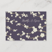 White Sakura Flowers Cherry Blossom Chic Wedding Plaatskaartje (Achterkant)