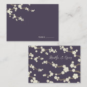 White Sakura Flowers Cherry Blossom Chic Wedding Plaatskaartje (Voorkant / Achterkant)