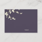 White Sakura Flowers Cherry Blossom Chic Wedding Plaatskaartje (Voorkant)