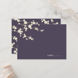 White Sakura Flowers Cherry Blossom Chic Wedding Plaatskaartje