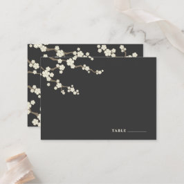 White Sakura Flowers Cherry Blossom Chic Wedding Plaatskaartje