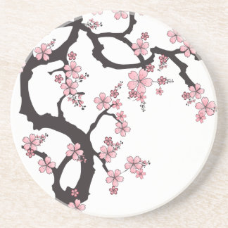 White Sakura - Japans ontwerp Zandsteen Onderzetter
