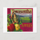 White Salmon, Washington - Tawasentha Apple Labe Briefkaart (Voorkant)