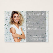 White Salon Gift Certificate Visitekaartje (Voorkant)
