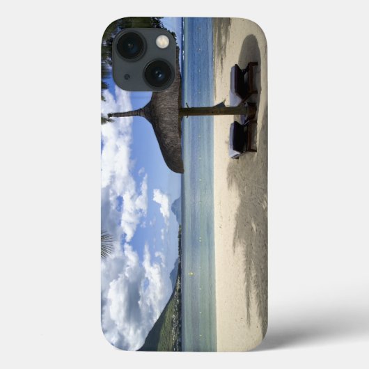 White Sand Beach and Umbrella Case-Mate iPhone Case (Achterkant)