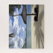 White Sand Beach and Umbrella Legpuzzel (Verticaal)