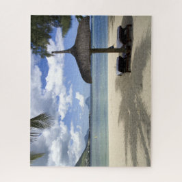 White Sand Beach and Umbrella Legpuzzel