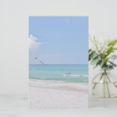 White Sand Beach Briefpapier (Staand voorkant)
