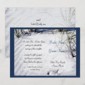 White Sand Beach bruiloft uitnodiging (Voorkant / Achterkant)