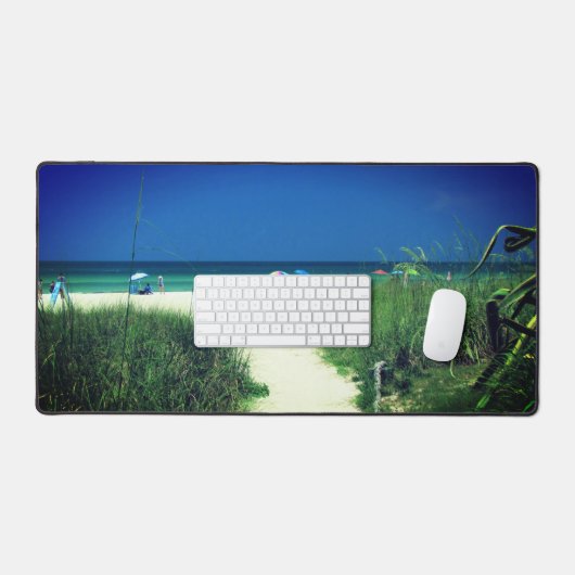 White Sand Beach Desk Mat (Keyboard & Muis)