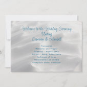 White Sand Beach huwelijksprogramma Feestdagenkaart (Voorkant)