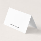 White Sand Beach Visitekaartje (Achterkant)