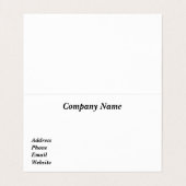 White Sand Beach Visitekaartje (Binnenkant ongevouwen)