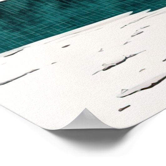 White Sand Beach with Palm Trees Ai Art Poster (Hoek)