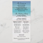 White Sand Ocean Beach Tropische bruiloft programm Programmakaart (Achterkant)