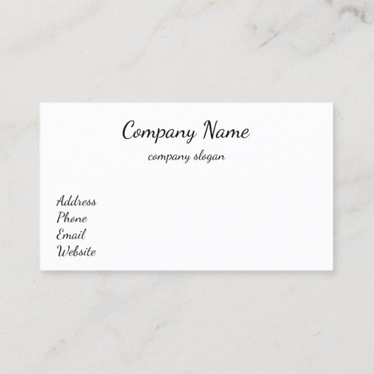 White Sand Visitekaartje (Achterkant)