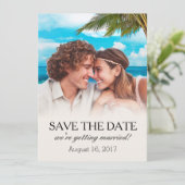 White Sands Beach VRAAG ME OM UW PIC TE FOTOCHPEN Save The Date (Staand voorkant)