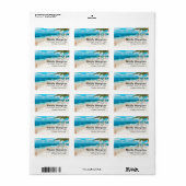 White Sands Beach Zeester Paar Etiket (Full Sheet)