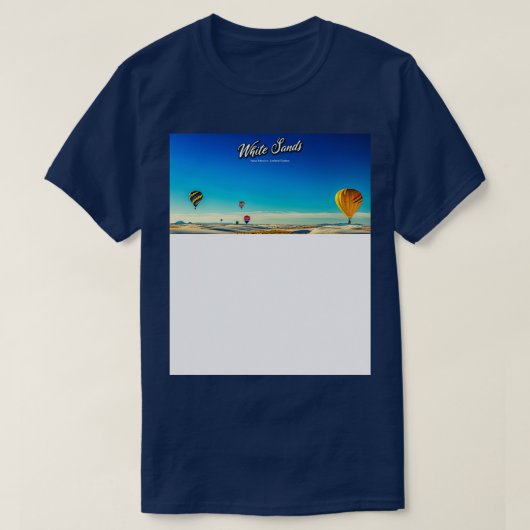 White Sands Hete Luchtballon Uitnodiging 13 T-shirt (Design voorkant)