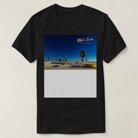 White Sands Hete Luchtballon Uitnodiging 8 T-shirt (Design voorkant)