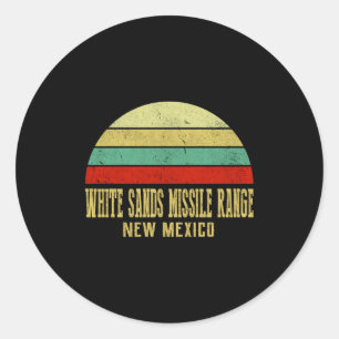 White Sands Missile Range New Mexico Vintage Retro Ronde Sticker