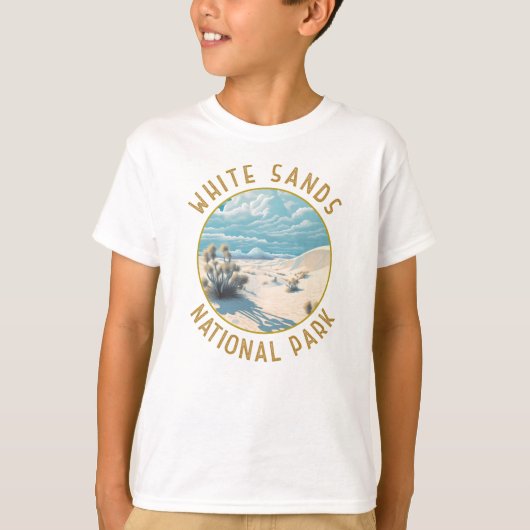 White Sands Nationaal Park Noodlijdende Cirkel T-shirt (Voorkant)