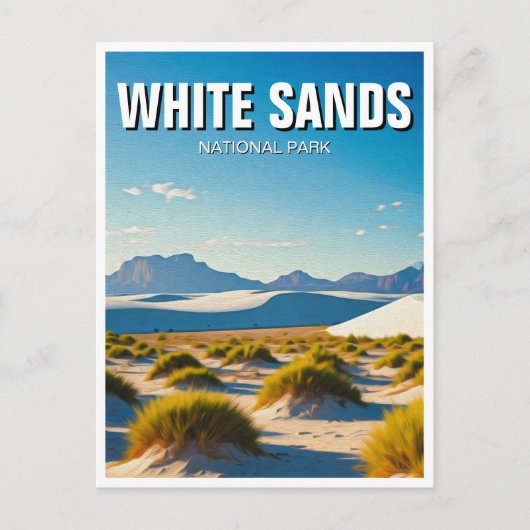White Sands Nationaal Park Souvenir Briefkaart (Voorkant)