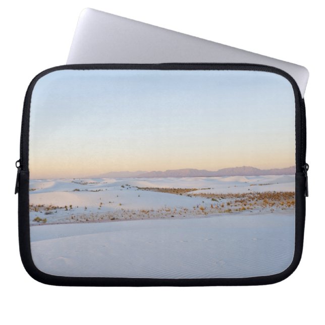 White Sands National Monument, dwarse duinen Laptop Sleeve (Voorkant)