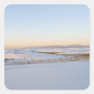 White Sands National Monument, dwarse duinen Vierkante Sticker
