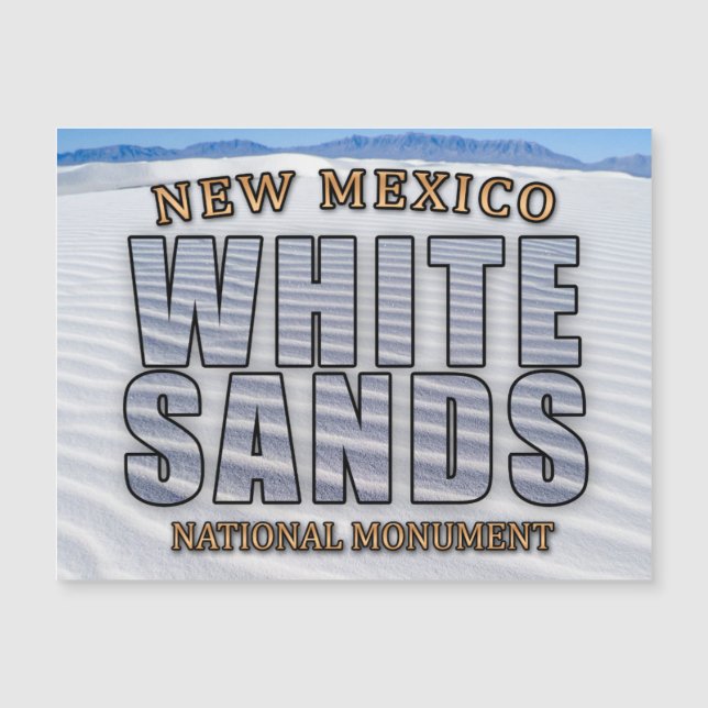 White Sands National Monument Magnetic Card (Voorkant)