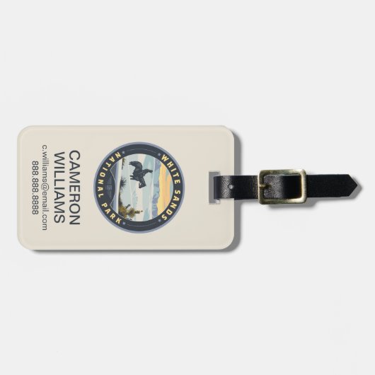 White Sands National Park Bagagelabel (Voorkant horizontaal)