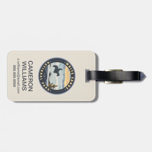 White Sands National Park Bagagelabel (Achterkant horizontaal)