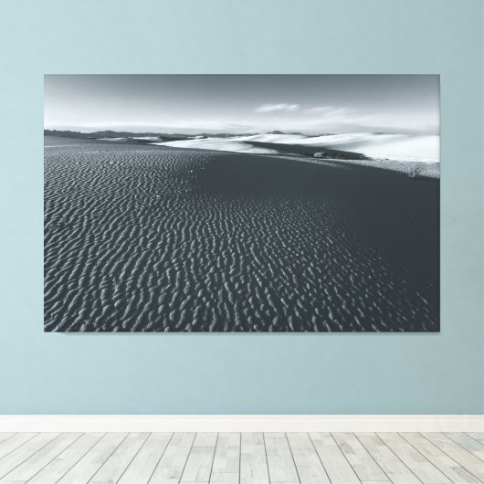 White Sands National Park bw Canvas Afdruk (Insitu (Houten vloer))