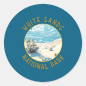 White Sands National Park Distressed Circle _3  Ronde Sticker (Voorkant)