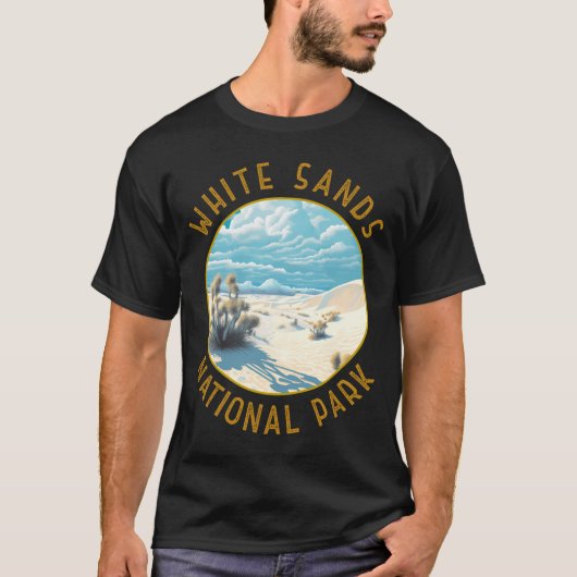 White Sands National Park Distressed Circle _3 T-shirt (Voorkant)