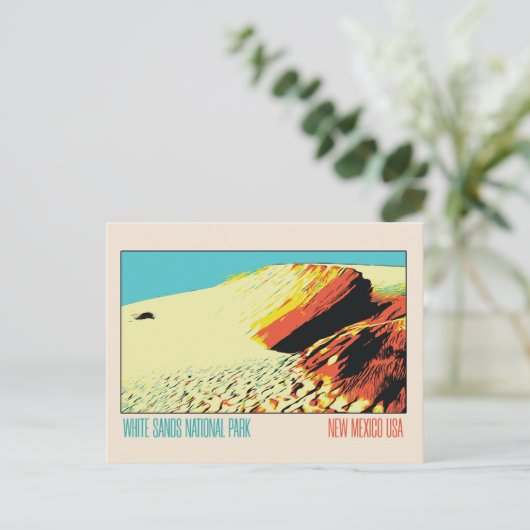 White Sands National Park Dune, New Mexico USA Briefkaart (Staand voorkant)