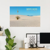 White Sands National Park Landschap met Yucca Poster (Thuiskantoor)