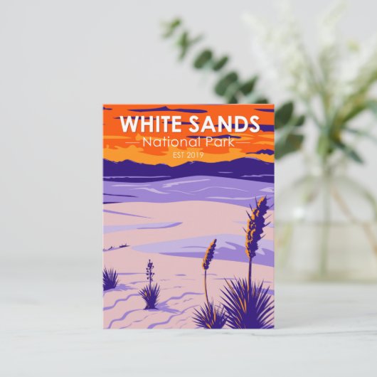 White Sands National Park New Mexico  Briefkaart (Staand voorkant)