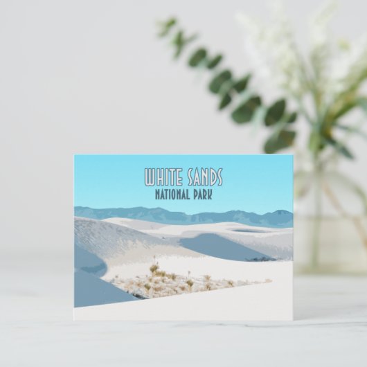 White Sands National Park New Mexico Briefkaart (Staand voorkant)