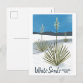 White Sands National Park New Mexico Gips Yucca Feestdagenkaart (Voorkant / Achterkant)