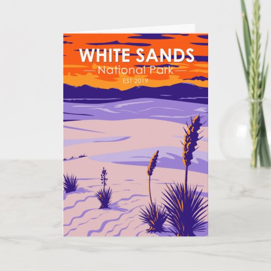 White Sands National Park New Mexico  Kaart (Voorkant)