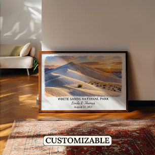 White Sands National Park New Mexico Poster -> Wh