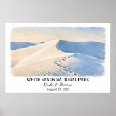 White Sands National Park New Mexico Poster -> Wit (Voorkant)