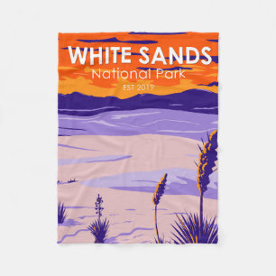 White Sands National Park New Mexico Vintage Fleece Deken