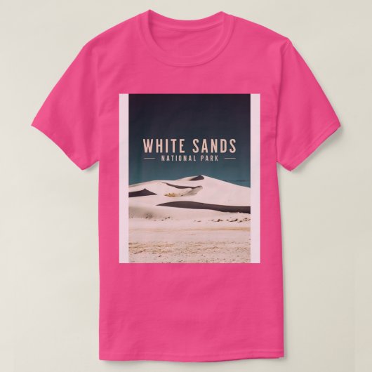 White Sands National Park - reisillustratie T-shirt (Design voorkant)