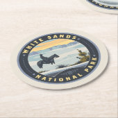 White Sands National Park Ronde Kartonnen Onderzetter (Gebogen)