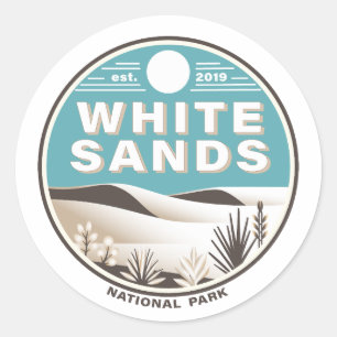 White Sands National Park Ronde Sticker