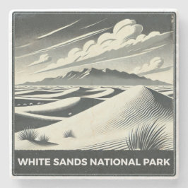 White Sands National Park Stenen Onderzetter
