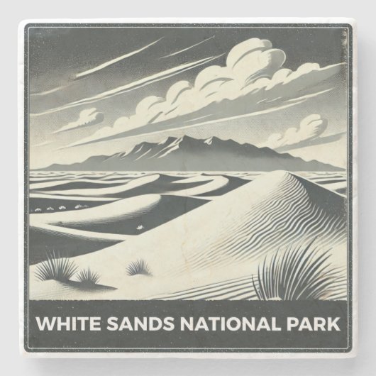 White Sands National Park Stenen Onderzetter (Voorkant)